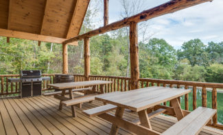 outdoor deck on cabin